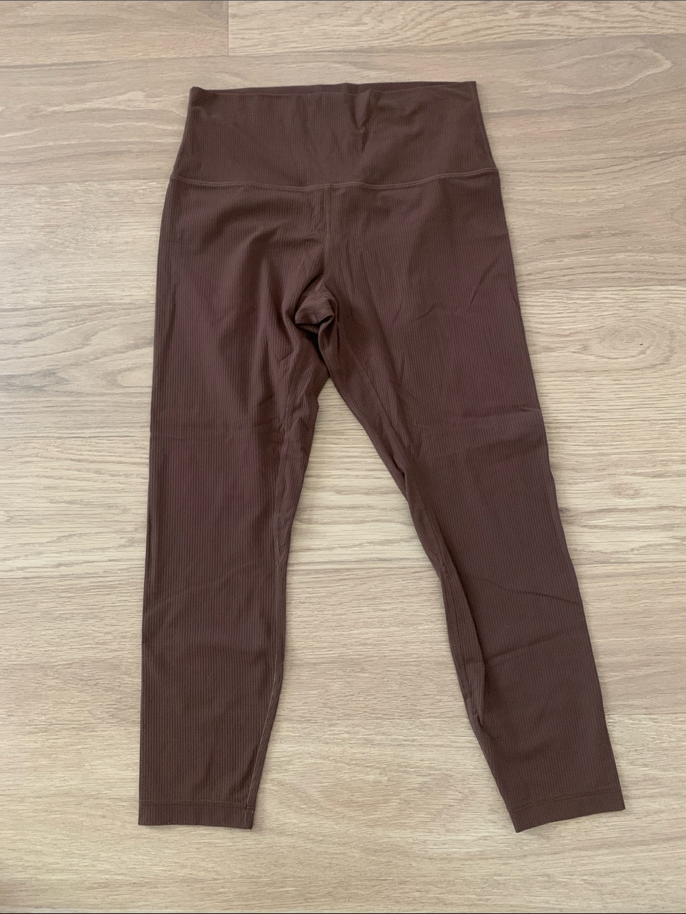 NWOT lululemon athletica Brown Ribbed High-Rise Leggings